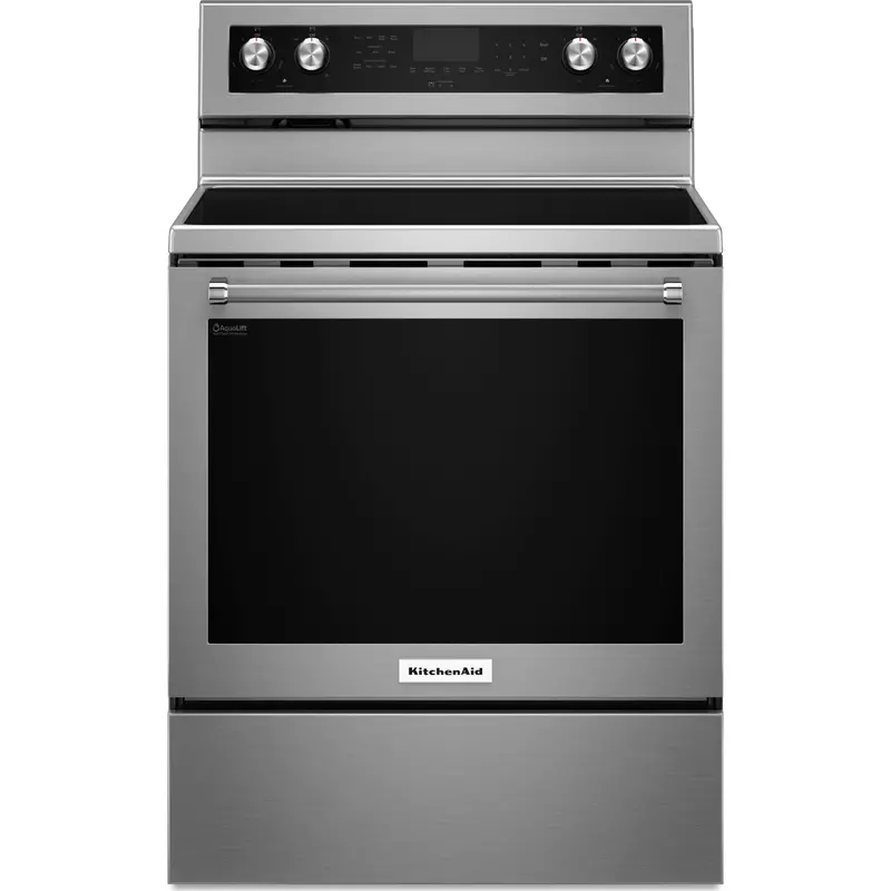 Kitchenaid 30" Electric Convection Range – 5-Element, Front-Control Design, Stainless Steel (Ykfeg500Ess) 1