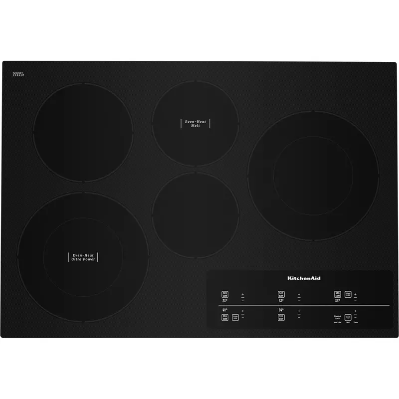 Kitchenaid 30-Inch Black Electric Cooktop With 5 Touch-Control Elements (Kces950Kbl) 1