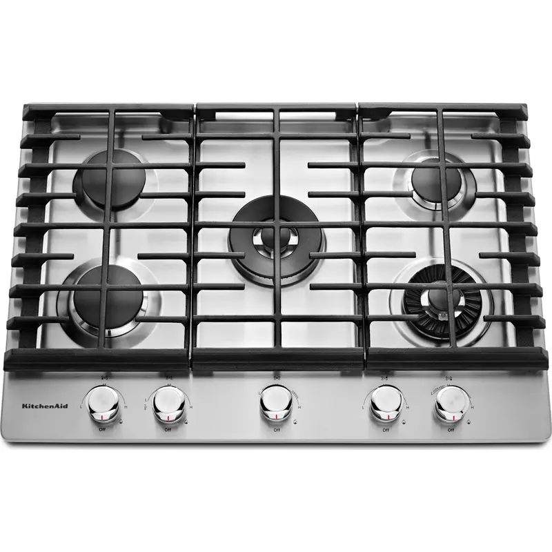 Kitchenaid 30-Inch Gas Cooktop With Integrated Griddle – Stainless Steel (Kcgs950Ess) 1