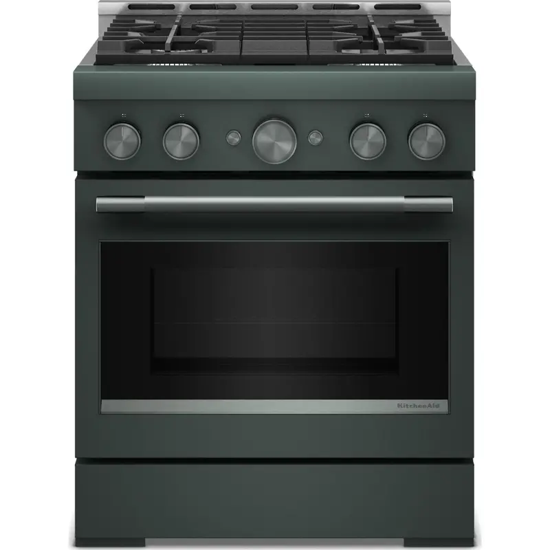 Kitchenaid 30-Inch Gas Range – Juniper Finish Kfgs930Sjp 1