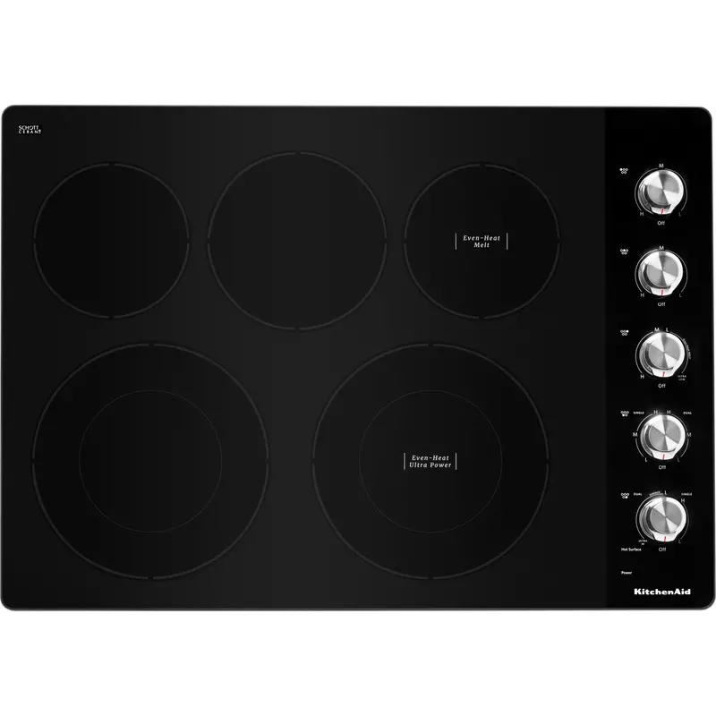 Kitchenaid 30-Inch Stainless Steel Electric Cooktop – 5-Element Design With Precision Knob Interface (Kces550Hss) 1
