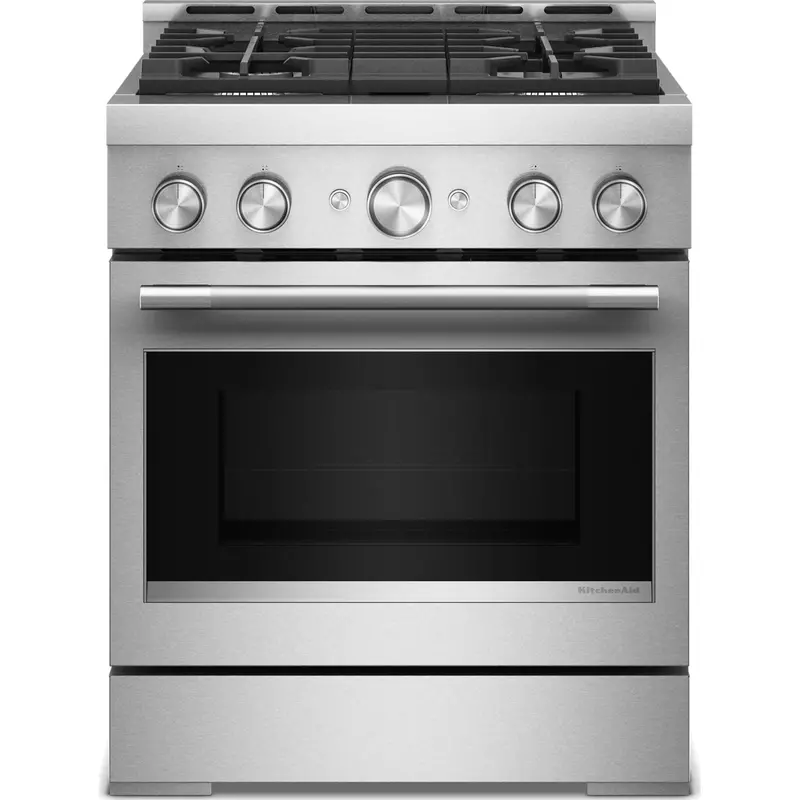 Kitchenaid 30-Inch Stainless Steel Gas Range – Kfgs930Sss 1
