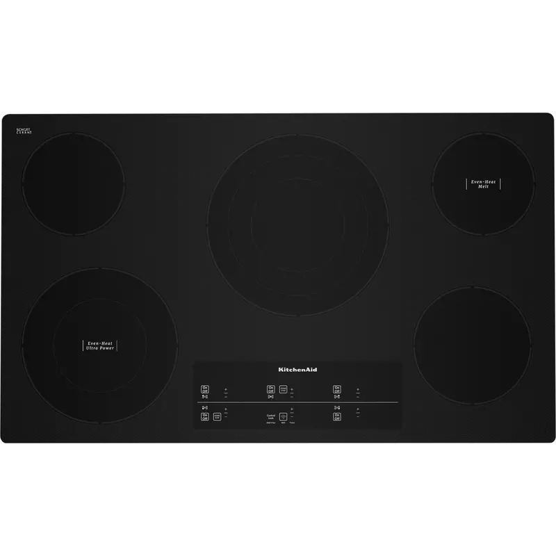 Kitchenaid 36-Inch 5-Element Electric Cooktop With Touch Controls – Black (Kces956Kbl) 1