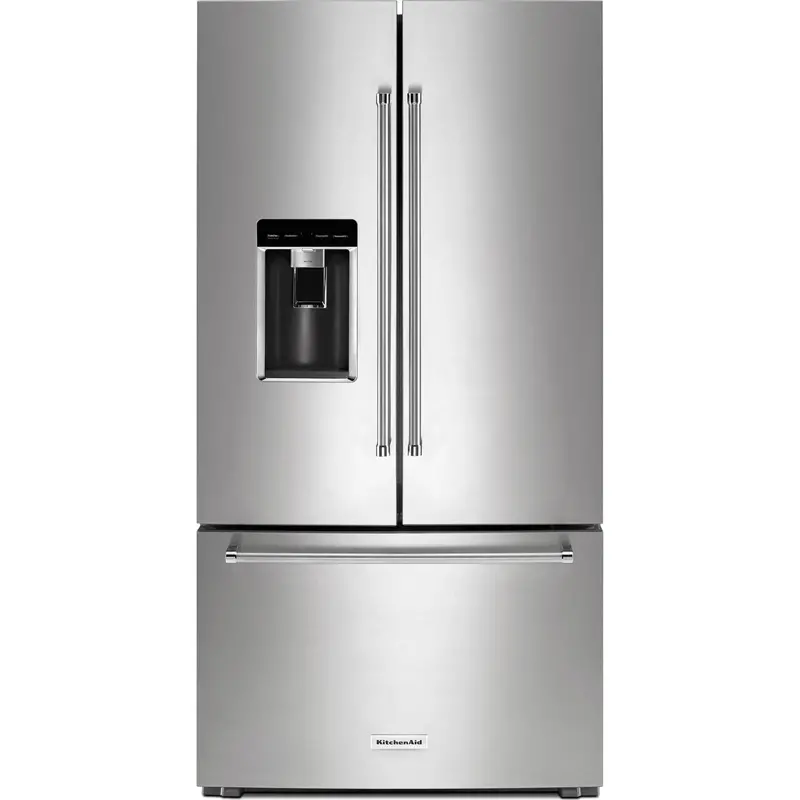 Kitchenaid 36-Inch Counter-Depth French Door Refrigerator – 23.8 Cu. Ft., Platinum Interior & Printshield Finish, Stainless Steel – Krfc704Fps 1