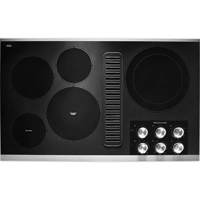 Kitchenaid 36-Inch Electric Downdraft Cooktop – 5 Heating Elements, Stainless Steel – Kced606Gss 1