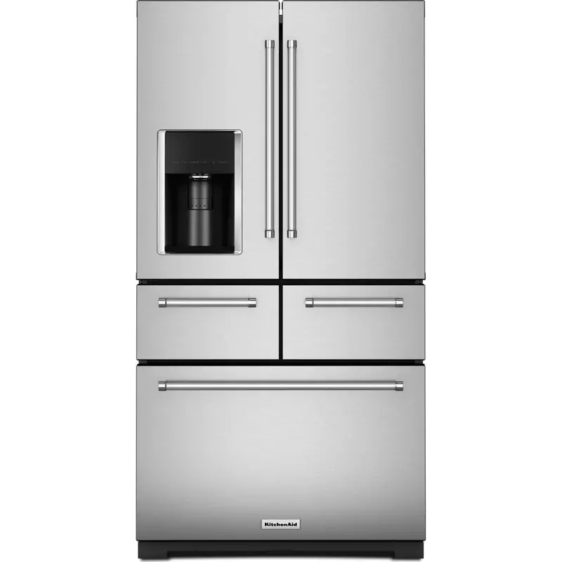 Kitchenaid 36" Multi-Door Refrigerator – 25.8 Cu. Ft., Platinum Interior, Stainless Steel (Krmf706Ess) 1