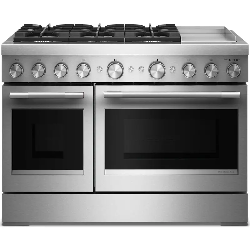 Kitchenaid 48-Inch Dual Fuel Range With Built-In Griddle – Stainless Steel 1