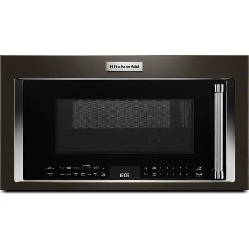 Kitchenaid 900W Convection Microwave Hood Combination – Black Stainless (Ykmhc319Ebs) 1