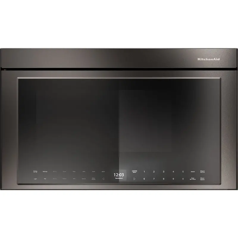 Kitchenaid Black Ore Over-The-Range Microwave Oven With Flush Built-In Design And Multifunction Capabilities (Ykmmf530Pbe) 1