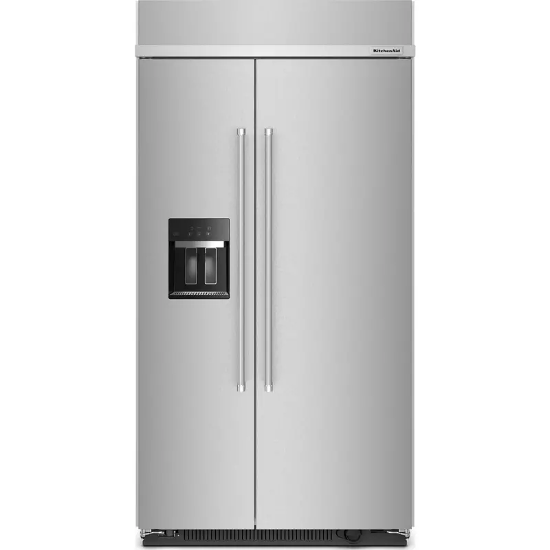 Kitchenaid Kbsd702Mss 42-Inch Stainless Steel Built-In Side-By-Side Refrigerator With Ice & Water Dispenser 1