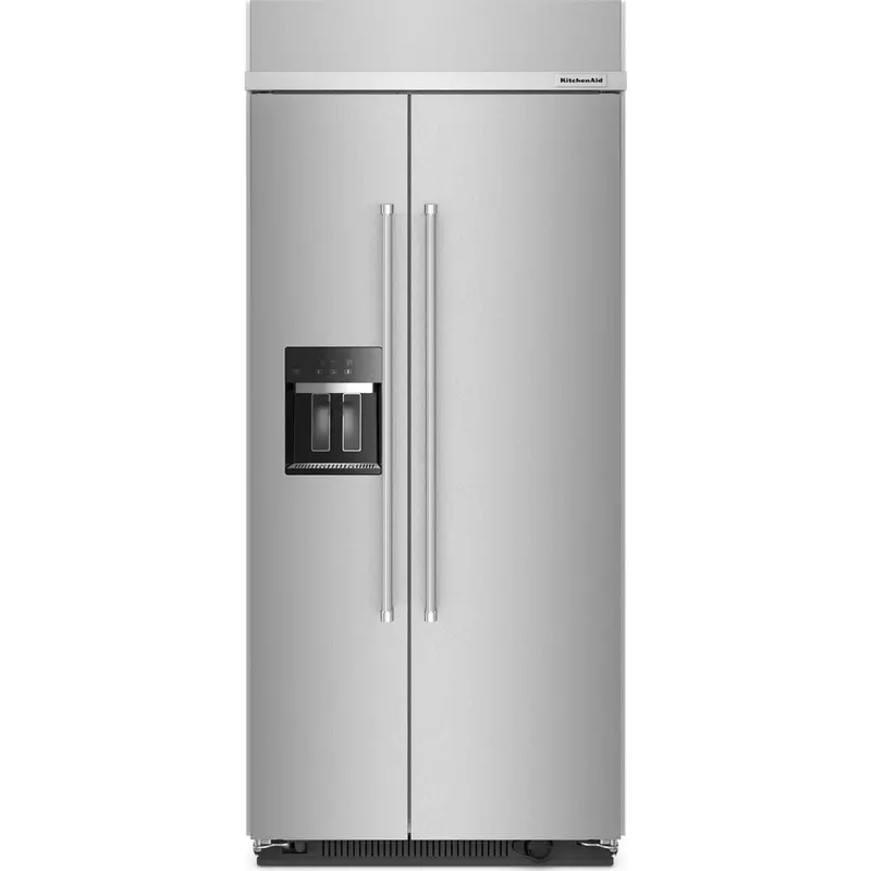 Kitchenaid Kbsd706Mps 36-Inch Stainless Built-In Side-By-Side Refrigerator With Ice/Water Dispenser & Printshield™ Finish 1