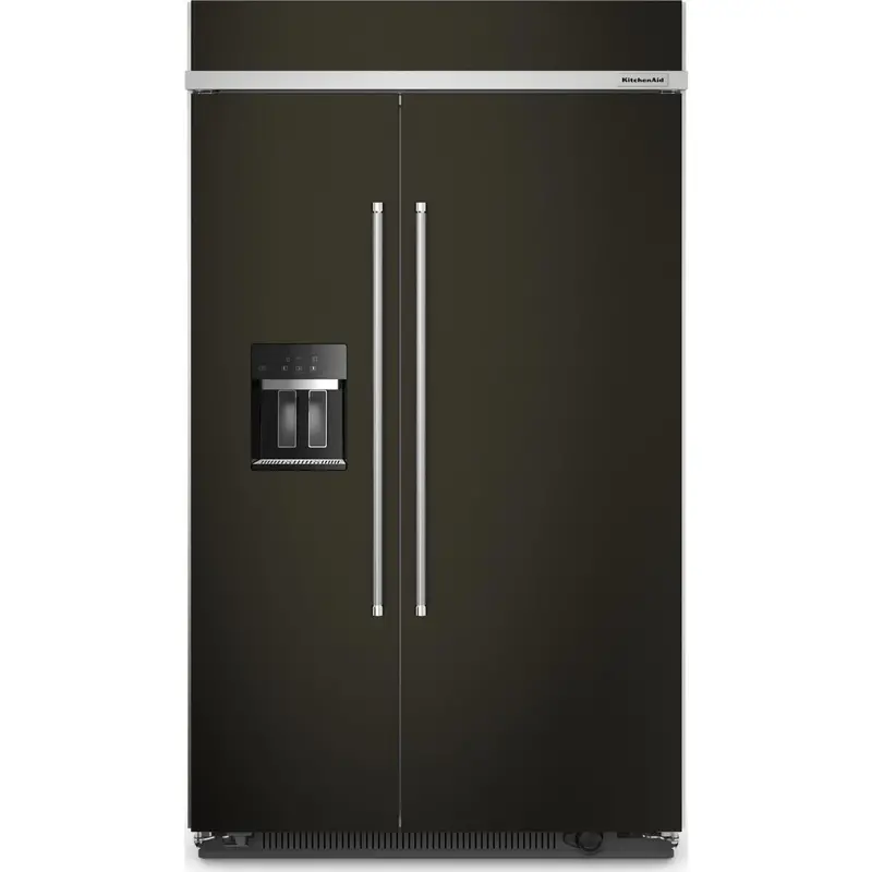 Kitchenaid Kbsd708Mbs 48-Inch Built-In Side-By-Side Refrigerator – 29.4 Cu. Ft. With Printshield Black Stainless Steel 1