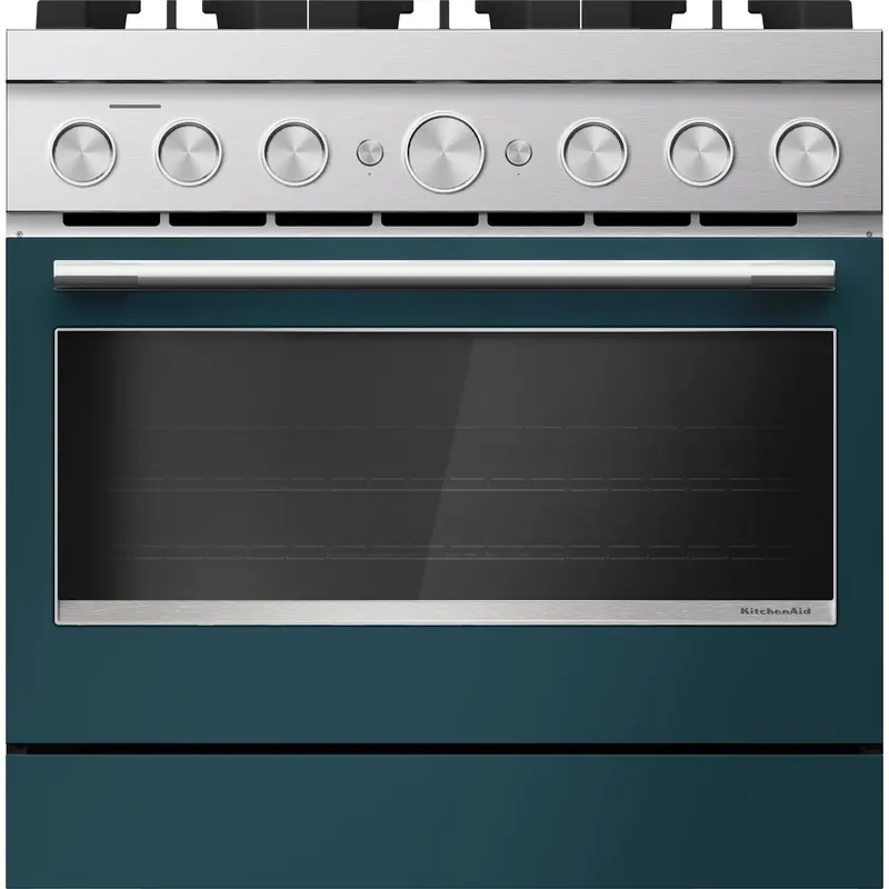 Kitchenaid Kfds936Sag 36-Inch Dual Fuel Range – Agave Tone With No-Preheat Air Fry Function 1
