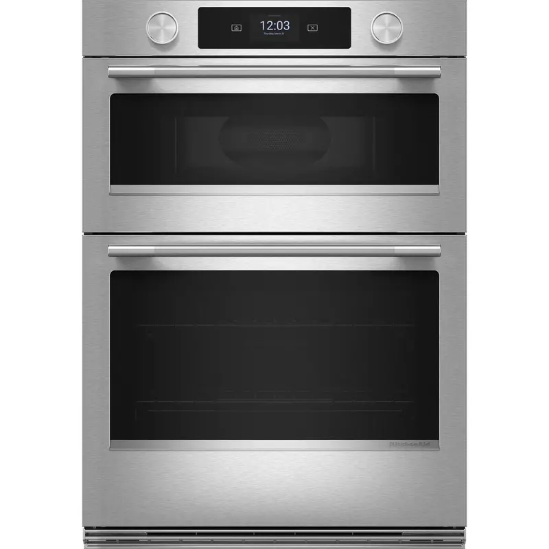 Kitchenaid Koec727Sps 27-Inch Smart Electric Wall Oven Combo With Assisted Cooking – Printshield Stainless Steel 1
