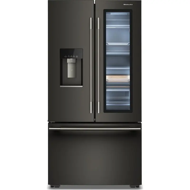 Kitchenaid Krfc936Sbe French Door Refrigerator – Black Oak Exterior 1