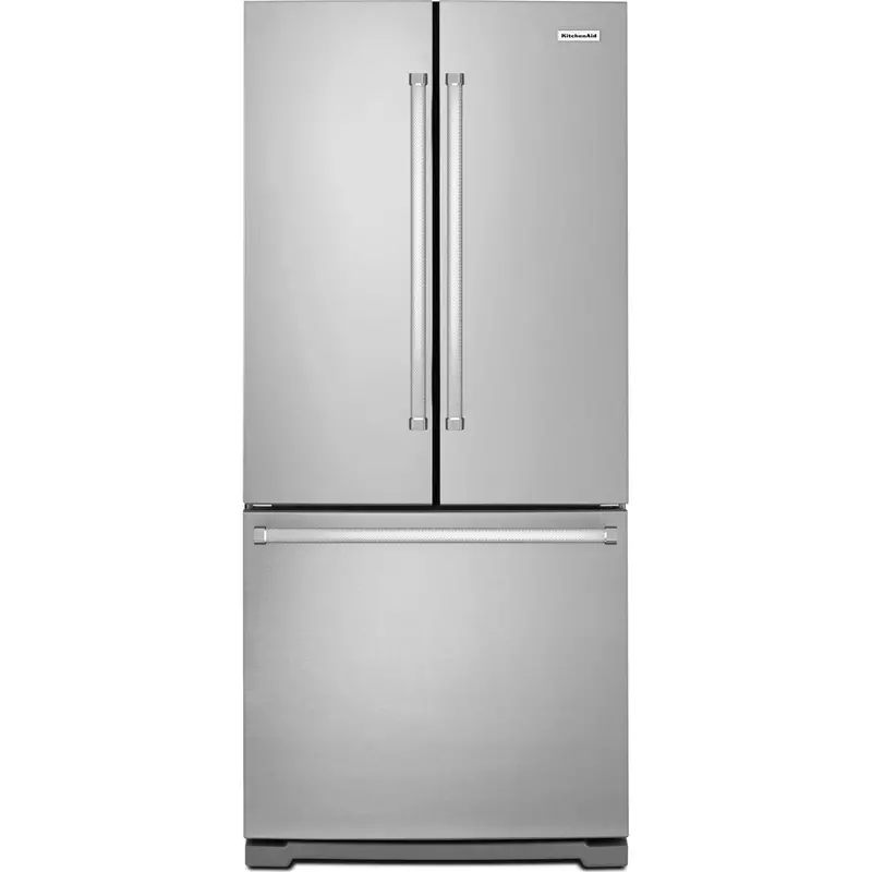 Kitchenaid Krff300Ess 20 Cu. Ft. 30-Inch French Door Refrigerator With Interior Ice & Water Dispense – Stainless Steel 1