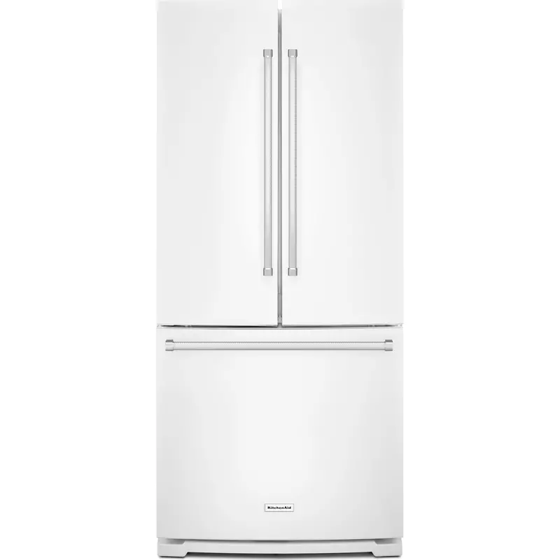 Kitchenaid Krff300Ewh 20 Cu. Ft. 30-Inch French Door Refrigerator With Internal Dispenser – White 1