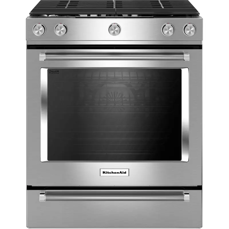 Kitchenaid Ksgg700Ess 30-Inch Stainless Steel Gas Convection Front-Control Range – 5-Burner 1