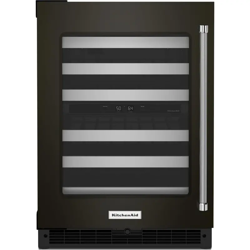 Kitchenaid Kuwl314Kbs 24-Inch Stainless Steel Undercounter Wine Cellar With Glass Door & Metal Racks 1