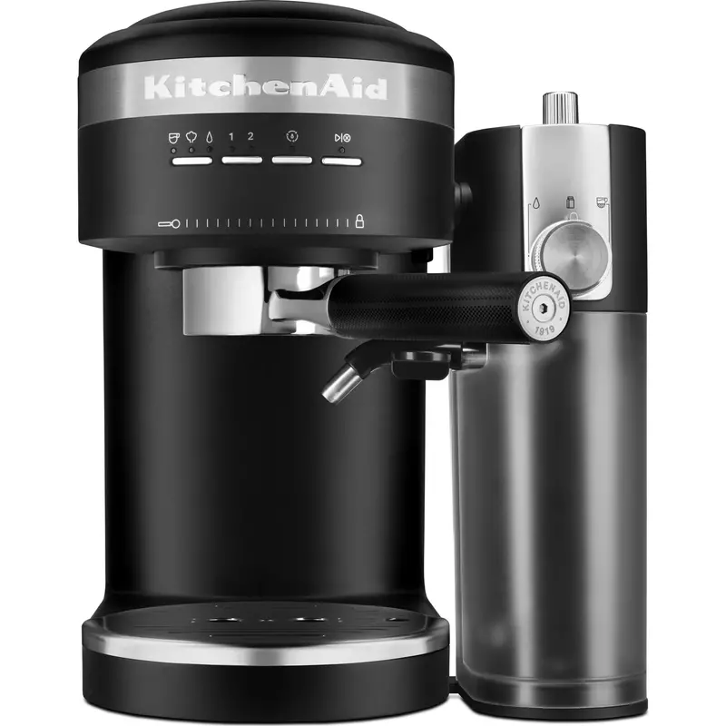 Kitchenaid Matte Black Semi-Automatic Espresso Machine With Auto Milk Frother (Kes6404Bm) 1