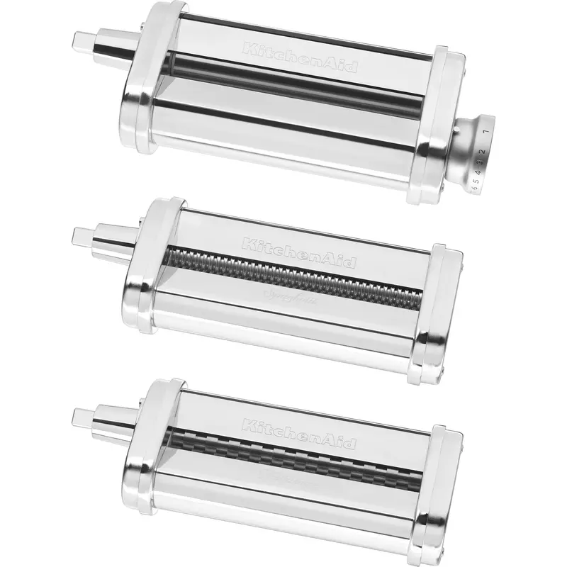 Kitchenaid Silver 3-Piece Pasta Roller And Cutter Set (Ksmpra) 1