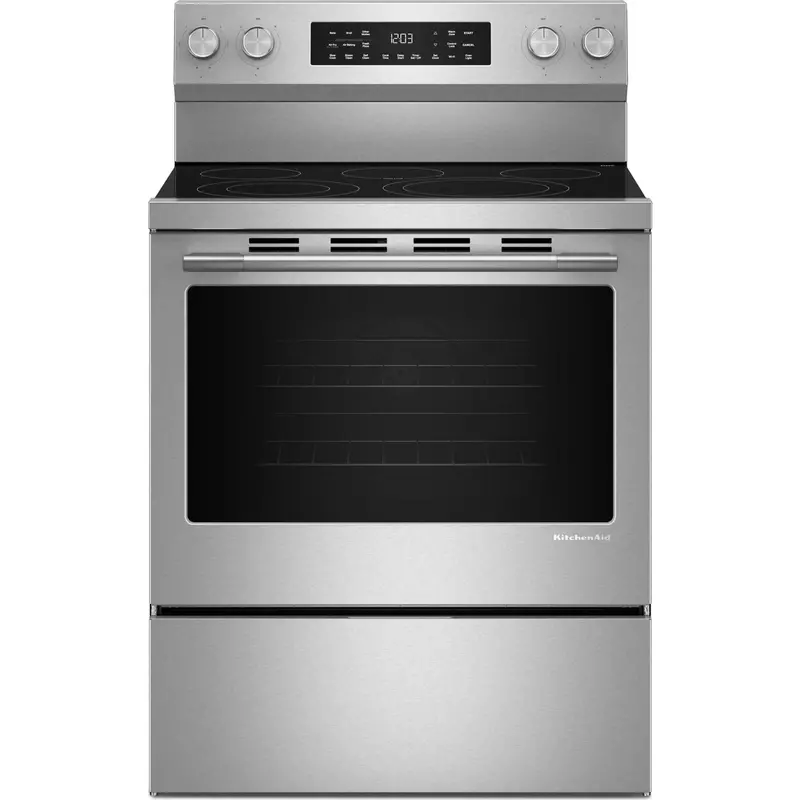 Kitchenaid Stainless Steel 5.3 Cu. Ft. Smart Electric Range With True Convection – Ykfes330Tps 1