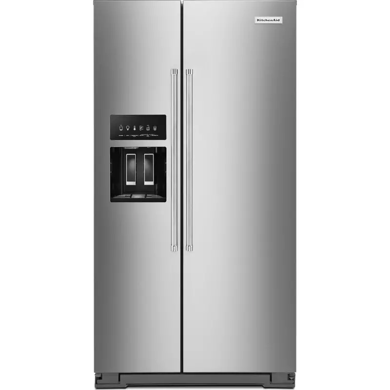 Kitchenaid Stainless Steel Side-By-Side Refrigerator – 24.8 Cu. Ft., Exterior Ice/Water, Printshield™ (Krsf705Hps) 1