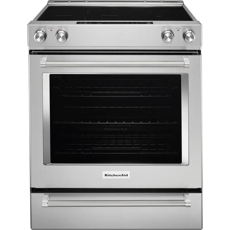 Kitchenaid Ykseb900Ess 30-Inch Stainless Steel Electric Slide-In Convection Range – 5-Element, Baking Drawer 1