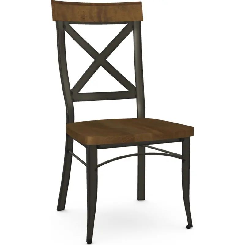 Kyle Side Chair In Toasty Leather And Harley Fabric Blend (Model 35214B-51-87) 1