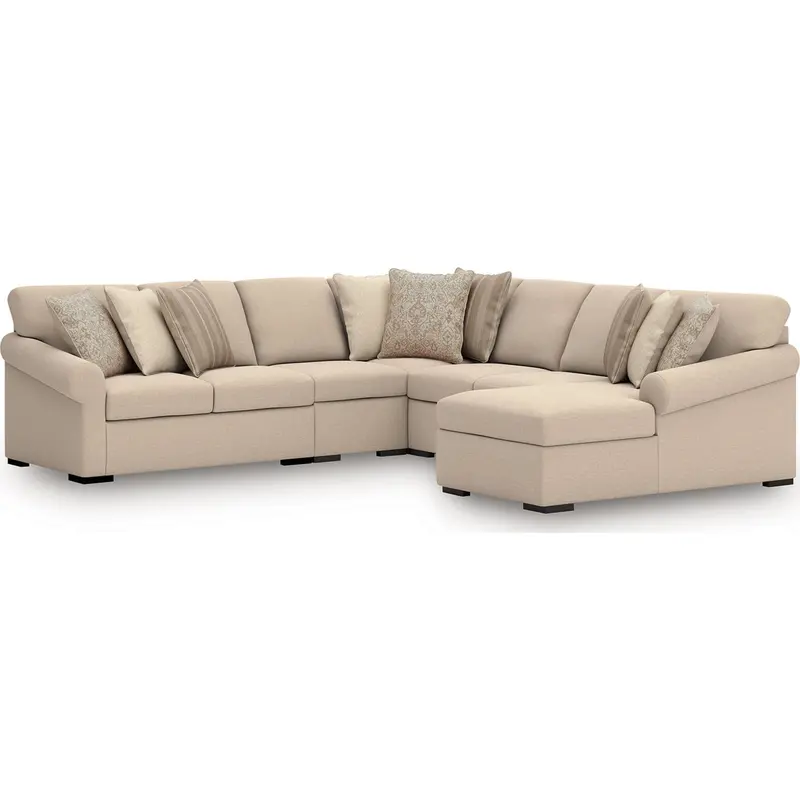 Ladymae 5-Piece Luxury Sectional With Chaise 1