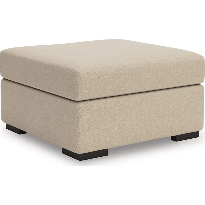 Ladymae Oversized Tufted Ottoman – Textured Twill Fabric 1