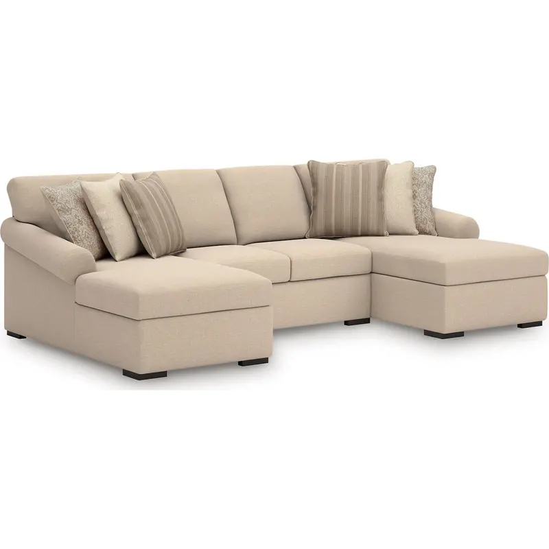 Ladymae Twill Fabric 3-Piece Sectional Sofa With Chaise 1