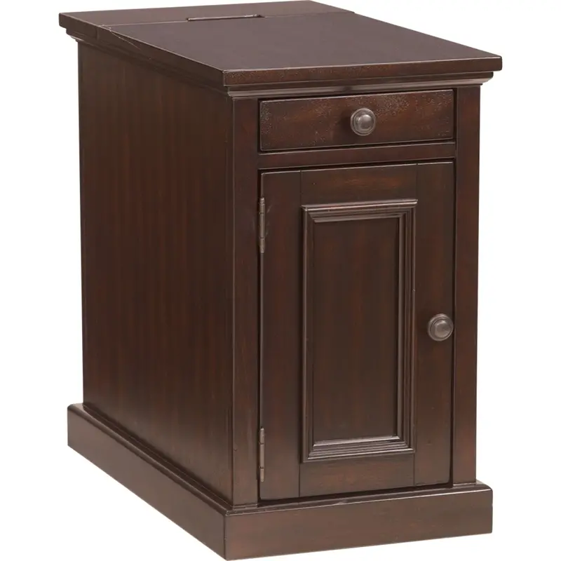 Laflorn Sable-Finished Chairside End Table – Compact Living Room Solution 1