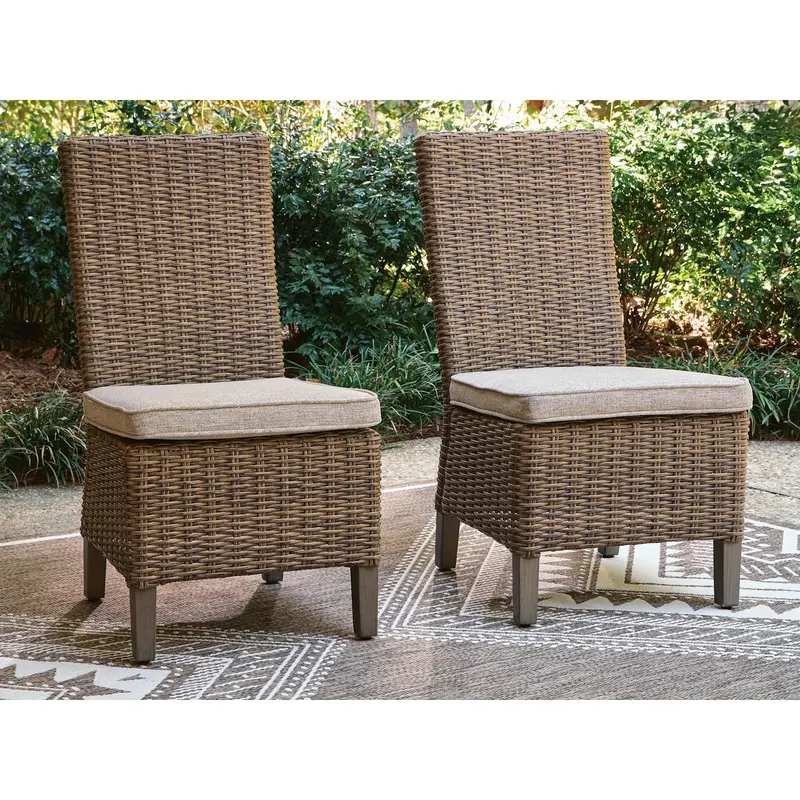 Laguna Heights Outdoor Dining Chairs (2-Pack) – Beige Fabric 1