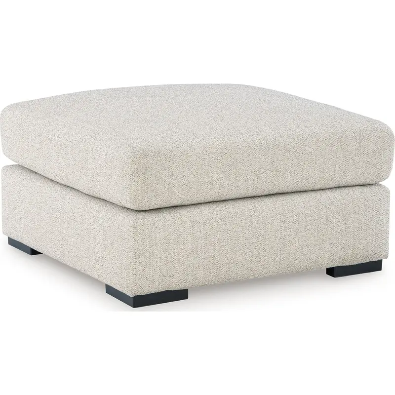 Laurelgrove Oversized Accent Ottoman In Pebble Fabric 1