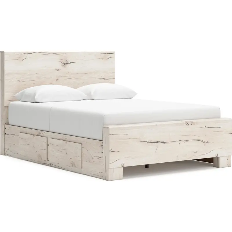 Lawroy Full Platform Storage Bed – Light Natural Wood Tone 1