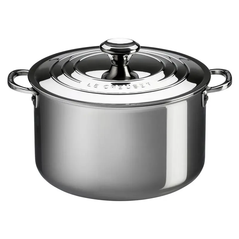 Le Creuset Stainless Steel Stockpot – 7-Quart With Tight-Fitting Lid 1