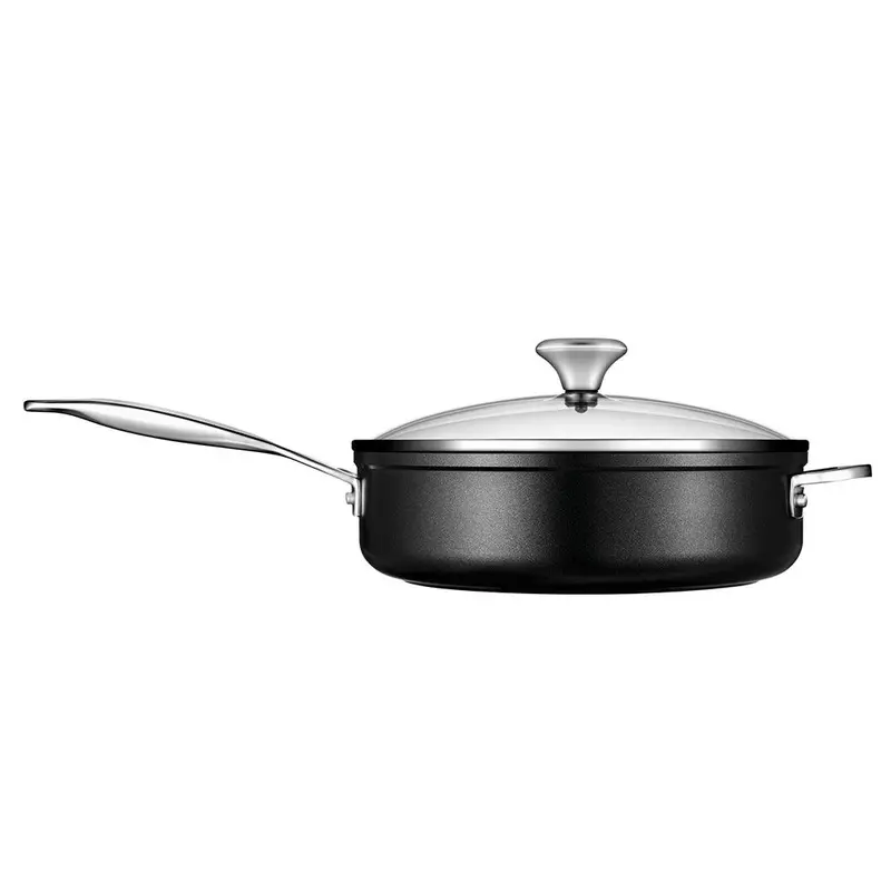 Le Creuset Toughened Nonstick Pro 4.25-Quart Saute Pan With Helper Handle And Tempered Glass Lid 1