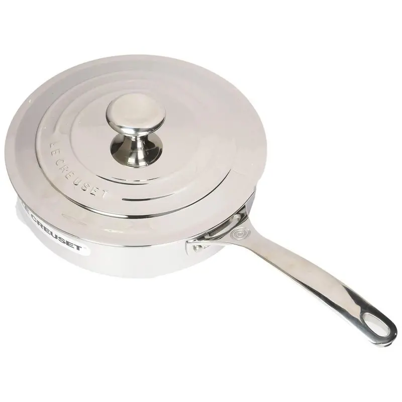 Le Creuset Tri-Ply Stainless Steel 3-Quart Saute Pan With Helper Handle 1