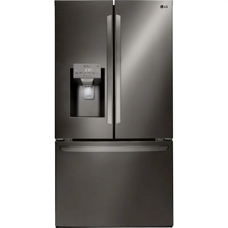 Lg 28 Cu. Ft. French Door Refrigerator – Black Stainless Steel (Lfxs28968D) 1