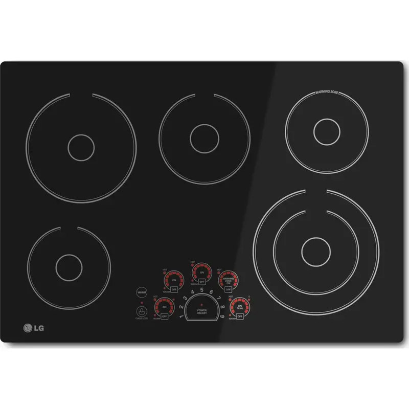 Lg 30-Inch Black Electric Cooktop With Smooth Surface – Model Lce3010Sb 1
