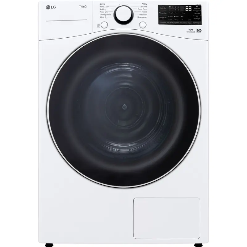 Lg Dlhc3602W Smart Front-Load Dryer – 7.8 Cu. Ft. Mega Capacity With Dual Inverter Heatpump™, White 1