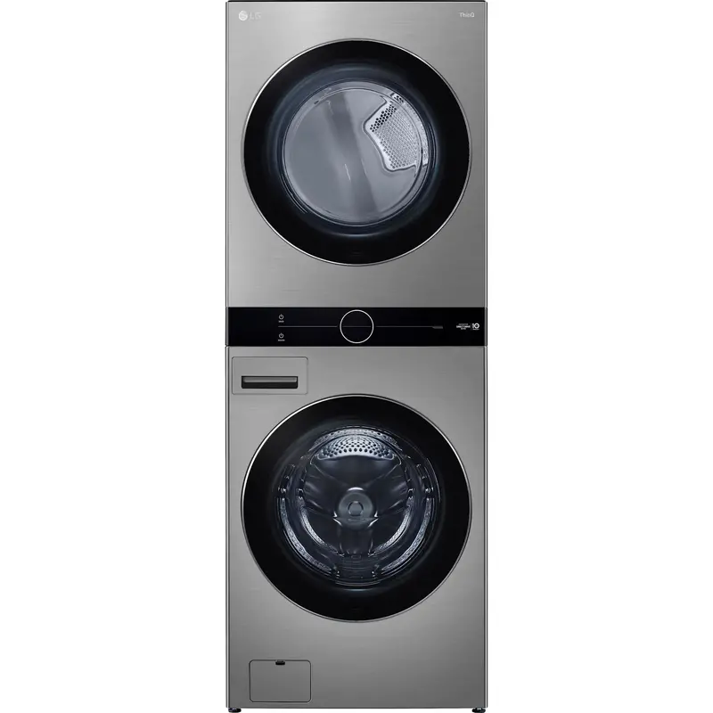 Lg Wkex200Hva.Asseeci Washtower® Laundry System – 5.2 Cu. Ft. Washer + 7.4 Cu. Ft. Electric Dryer, Silver 1