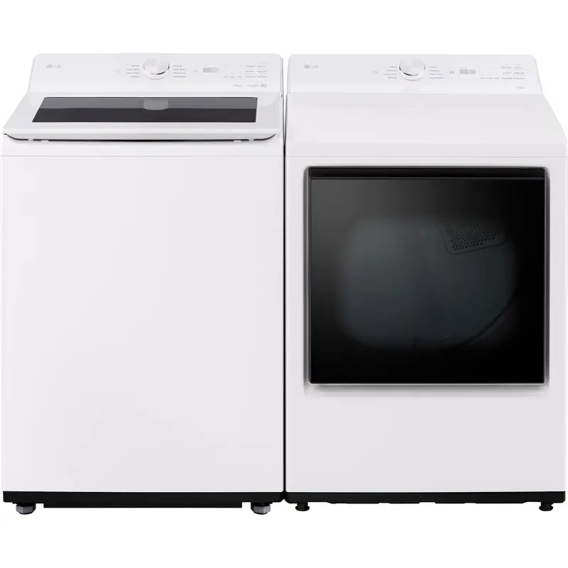 Lg Wt8200Cw Top-Load Washer & Dle8200W Dryer Combo – White Appliances 1
