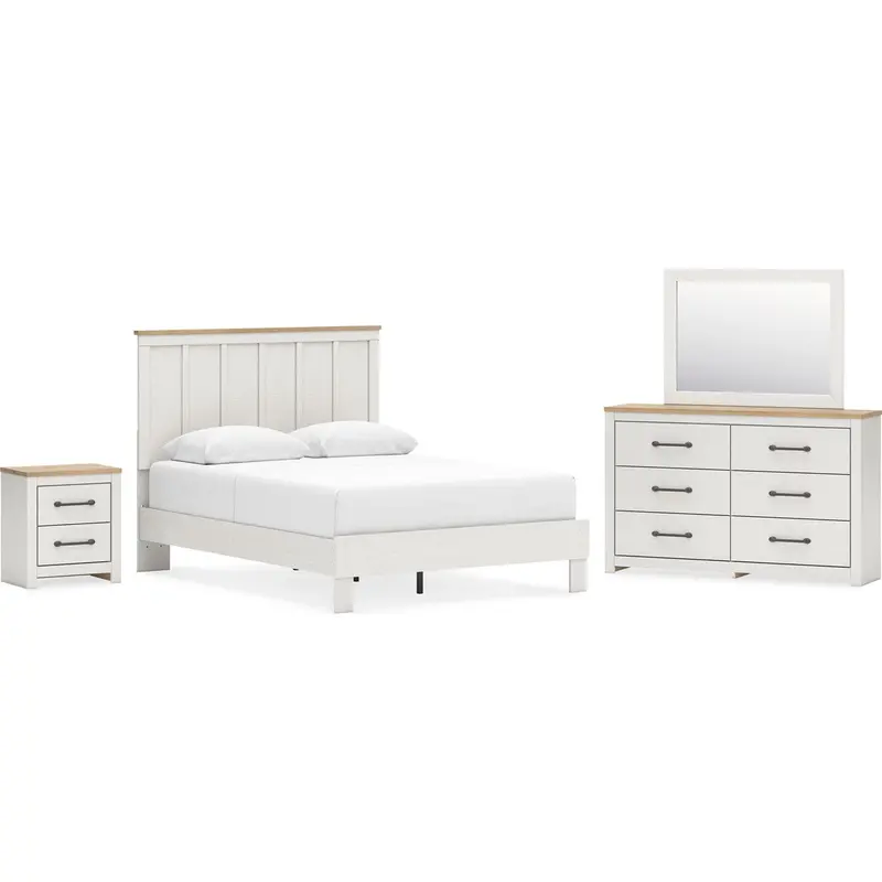 Linnocreek 6-Piece Neutral Panel Bedroom Set 1