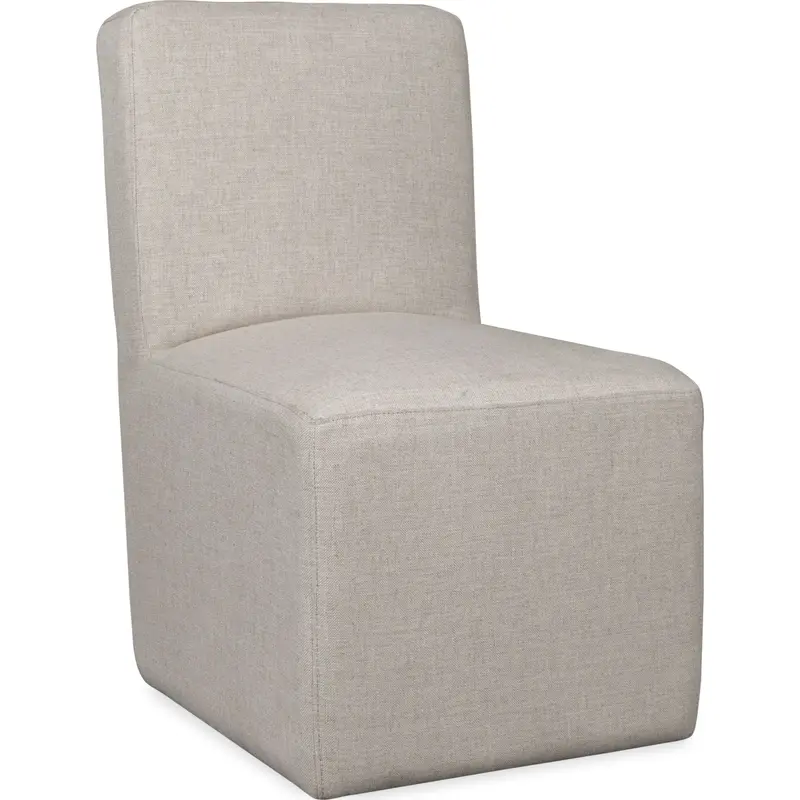 Liv Upholstered Side Chair In Natural Linen Fabric – Qhtp64A Model 1