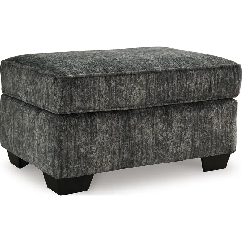 Lonoke Gunmetal Square Ottoman 1