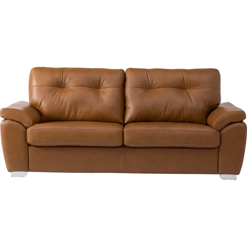 Louis Space-Saving Condo Sofa In Light Brown Fabric 1