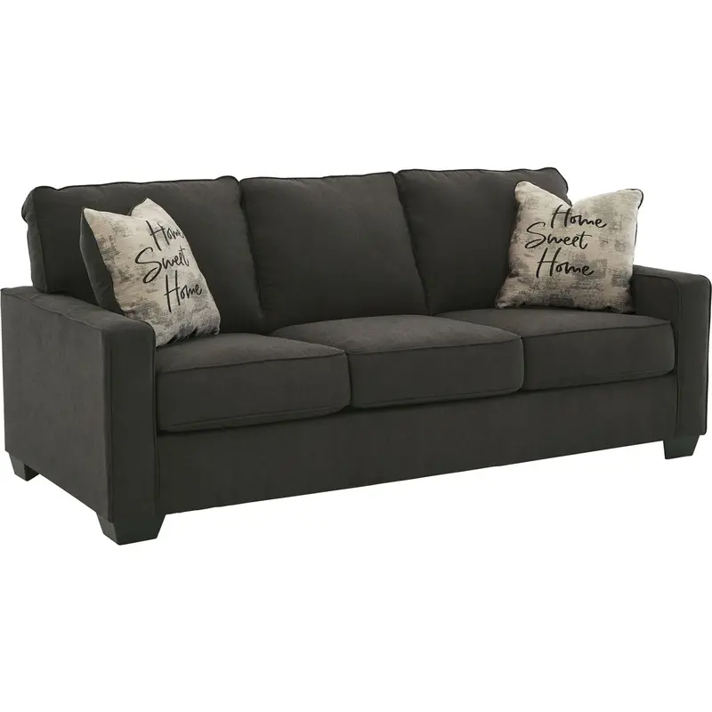 Lucina Charcoal Queen Sofa Sleeper With Memory Foam Mattress 1