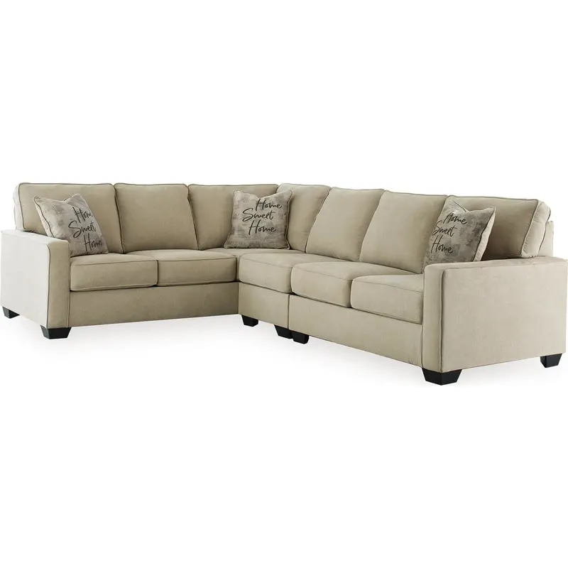Lucina Three-Seat Contemporary Sectional 1